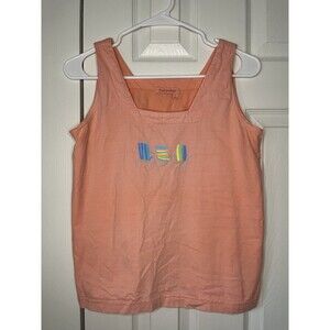 Fresh Produce Peach Beach Chair Square Neck Tank Top Women Small